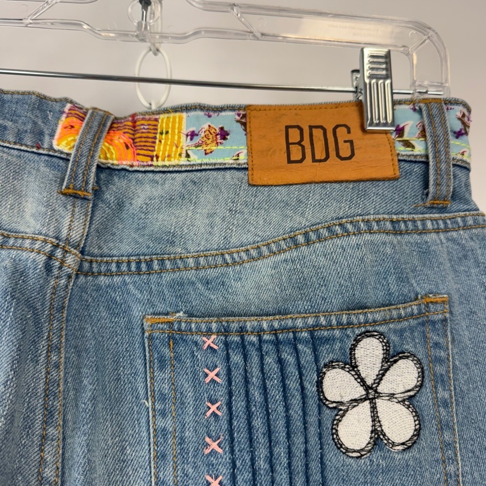 BDG Urban Outfitters Patchwork Flare Jeans Boho Y2K Size 29 - Picture 15 of 16